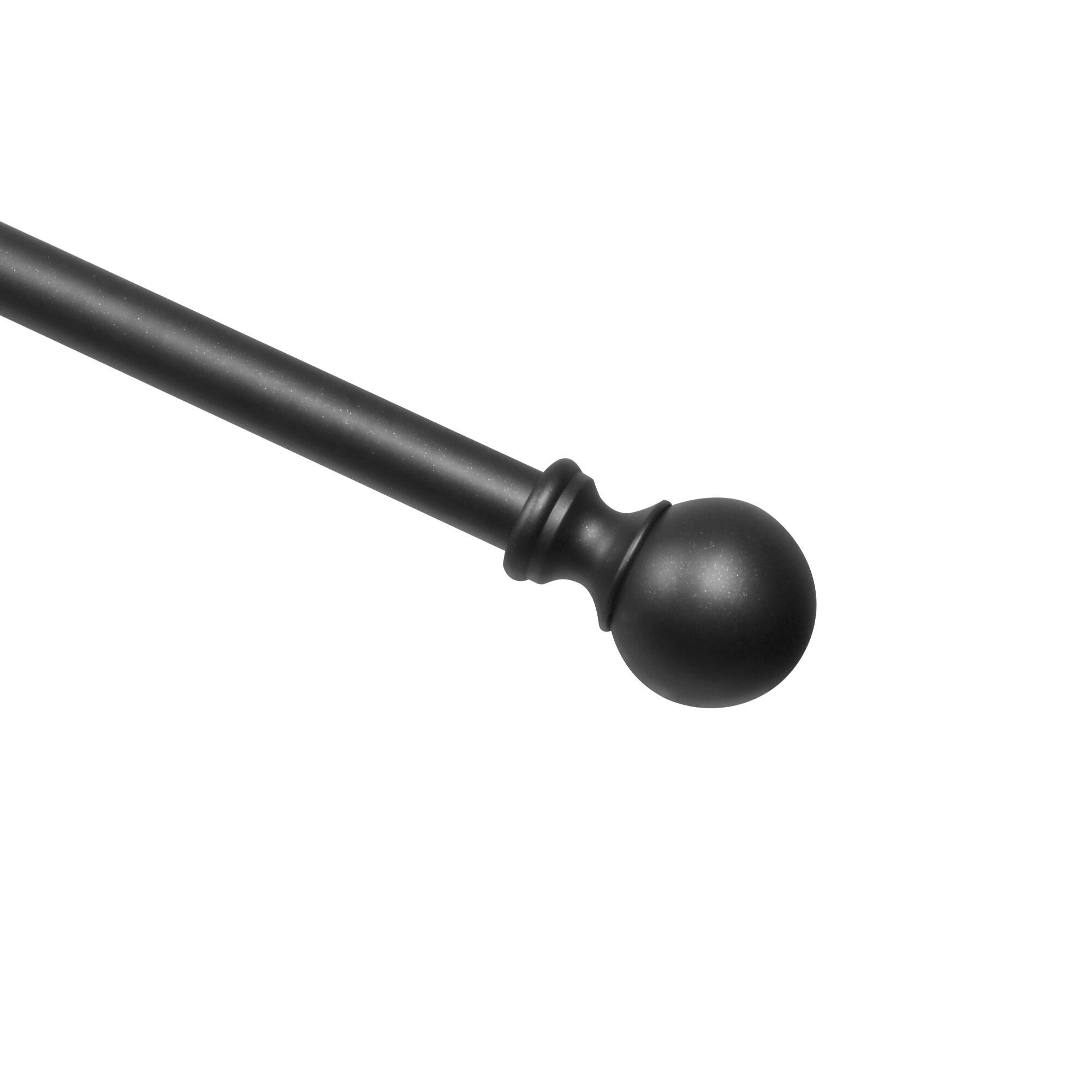 1 Inch Diameter Decorative Window Curtain Rod Telescoping Drapery Rod